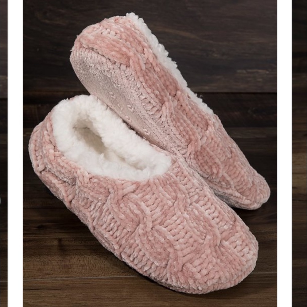Fleece lined Chenille slippers PINK